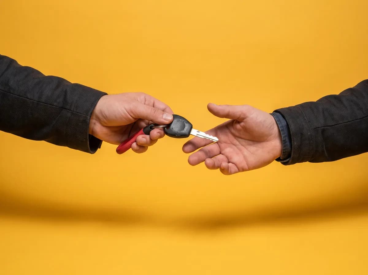 Motorsleutel wordt overhandigd